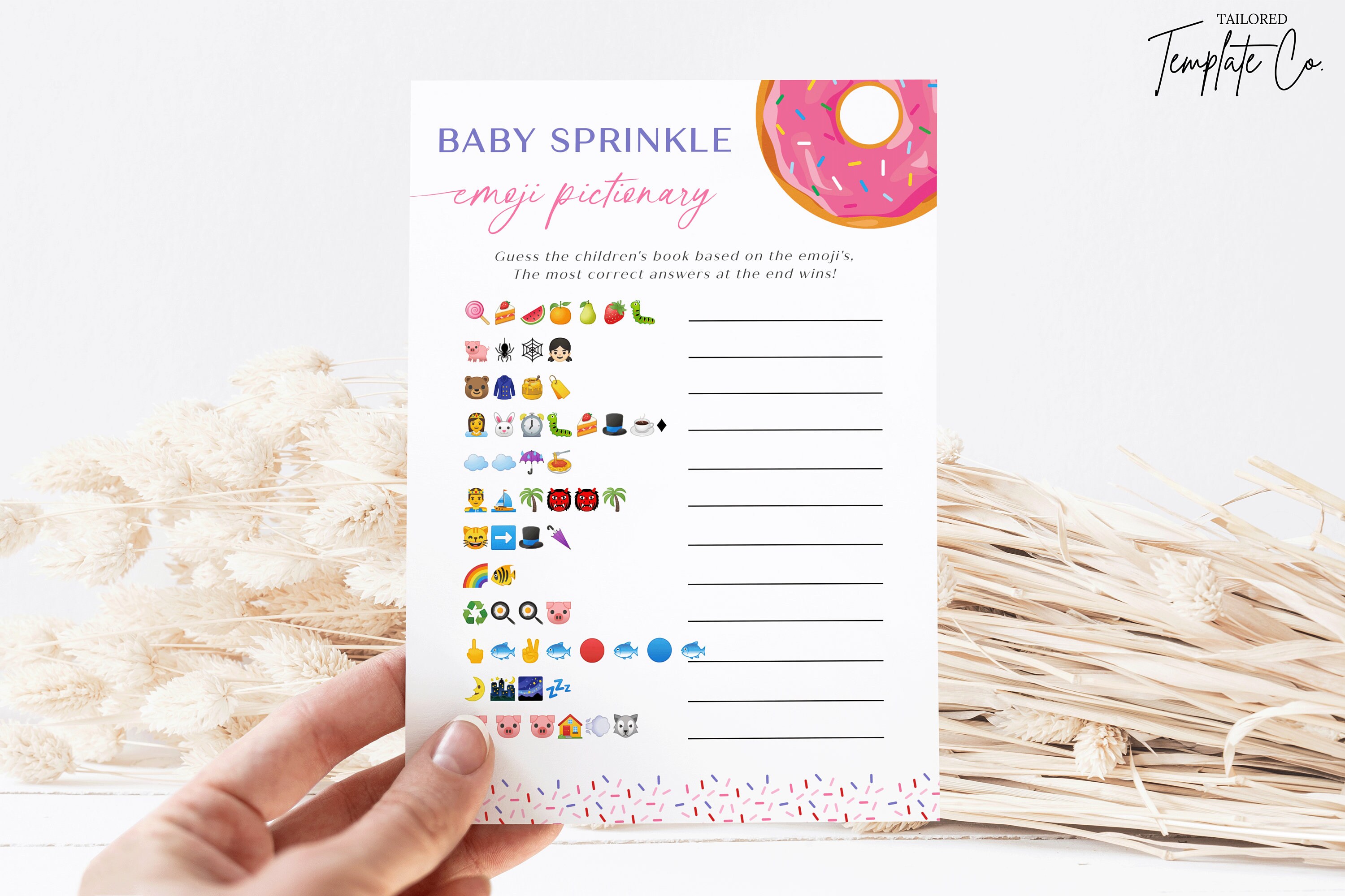 Baby Sprinkle Emoji Pictionary Template Girl Baby Sprinkle Girl Baby