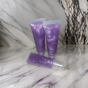 Purple Lavender Dream Lip Gloss | Clear Scented Lip Gloss | Moisturizing Non-Sticky | Gift for Her