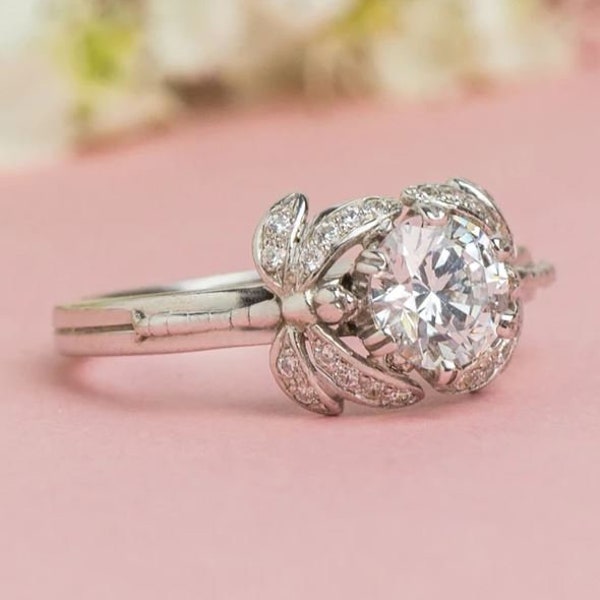 Dragonfly Engagement Ring, Wedding Ring, 2.1Ct Diamond Ring, 14K White Gold, Ring For Women's, Anniversary Gift For Women, Promise Gift Ring