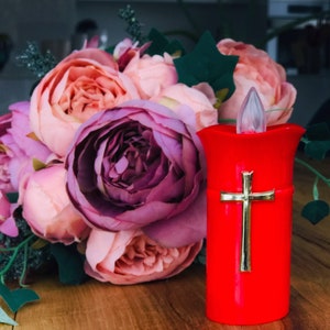 LED Battery Operated Outdoor Flameless Candles Lumada Cross
