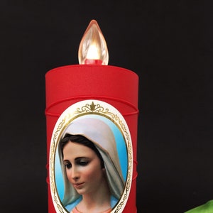 LED Battery Operated Outdoor Flameless Candles Lumada Mary Medzugorje