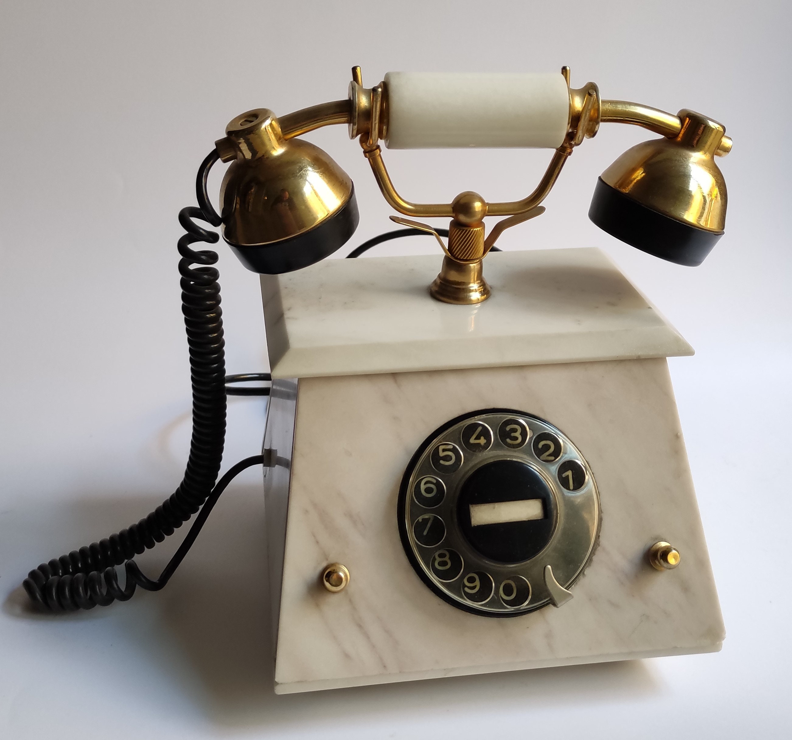 Vintage telefoon bruin/zwart – Vintage Fever