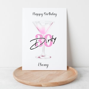 Personalised 30th Birthday card, Dirty Thirty greeting card. Best Friend Birthday Card, Sister Birthday Daughter, Card Keepsake.
