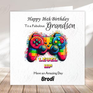 Personalised gamer Birthday card |  Xbox switch, PlayStation | Custom made for son, partner, male, grandson, Video Gamer , ANY Age 13, 18 21