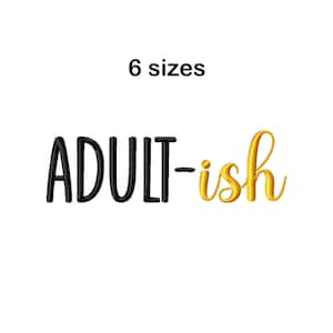 ADULT-ish Word Art Machine Embroidery Design