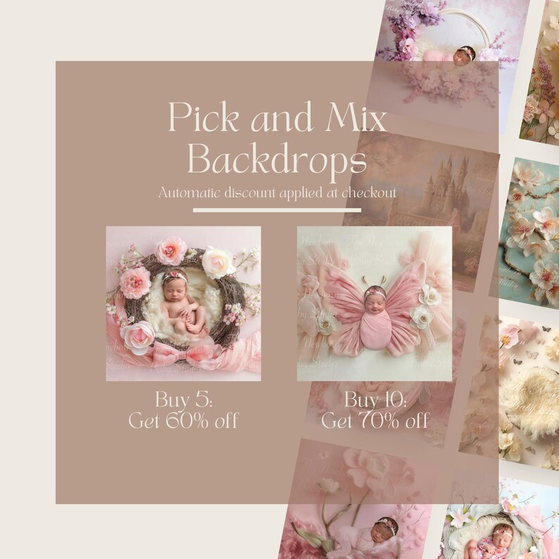 Beach Newborn Digital Backdrop – Tropical Baby Photography Backdrop ...