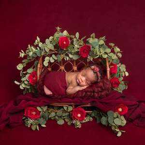 Newborn Valentines Digital Backdrop, Valentines backdrop for newborn, digital background newborn, Newborn Photography Red roses