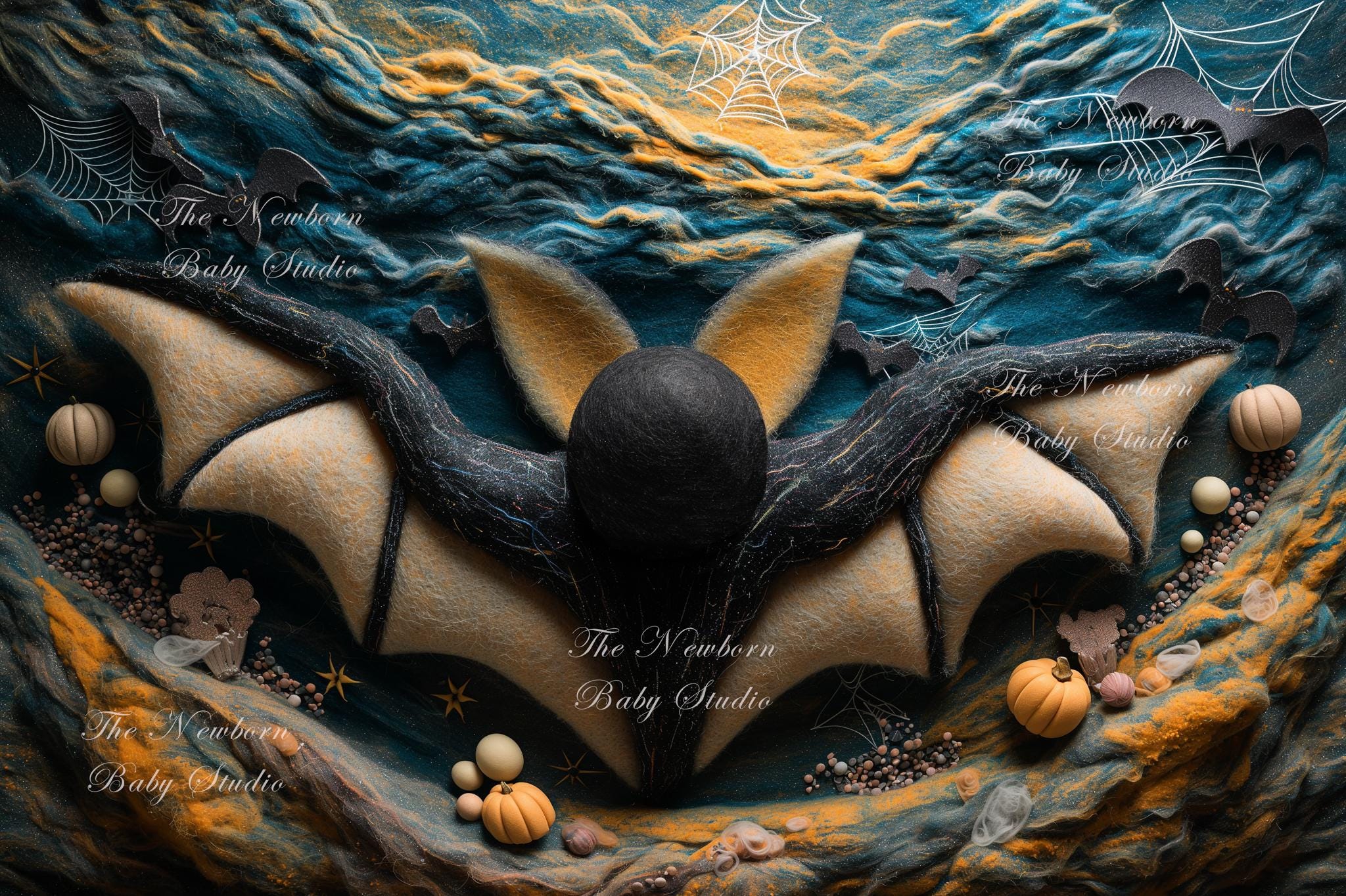 Newborn Digital Backdrop Halloween, Bat Backdrop for Newborn, Halloween ...