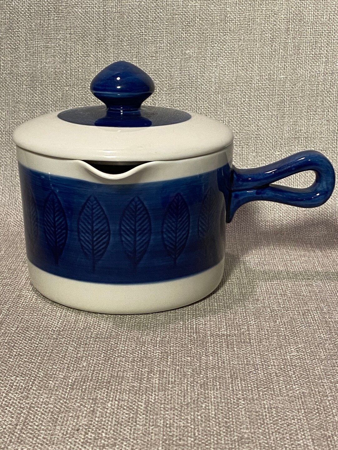 Koka Rorstrand Sauce Pan With Lid Blue Leaf Sweden Etsy