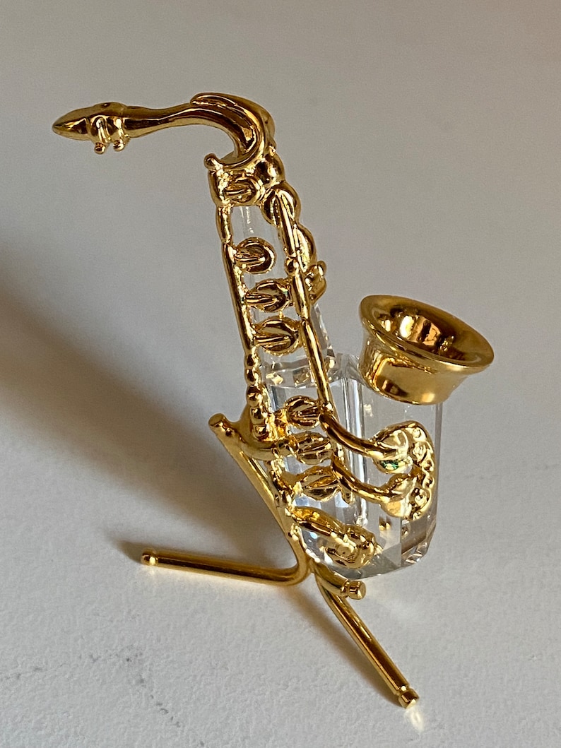 Swarovski Crystal Saxophone With Stand Tenor Alto Sax - Etsy