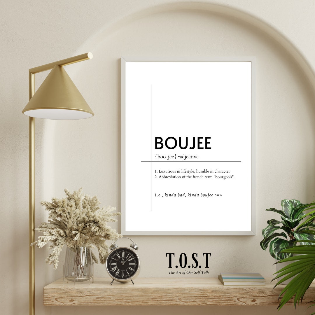Boujee Definition Poster Wall Decor / Wall Hanging White Etsy