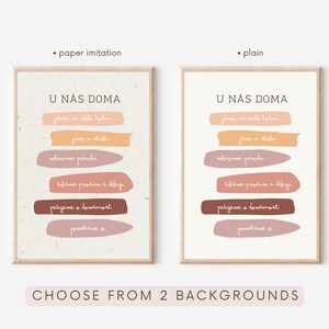 Our House Rules Poster, Montessori poster, Family Rules, Montessori decor, CZ, U nás doma, Minimalist Printable, DIGITAL DOWNLOAD, pdf, png image 8