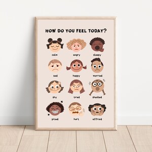 Emotions Poster, Montessori Inspired Toddler Poster, How Do You Feel ...