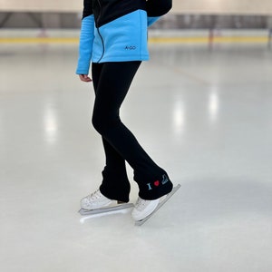 Figure skating workout leggings , ice outfit,  training black pants for girls,  Luxury figure skating leggings
