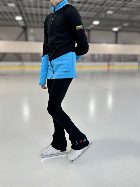 Figure Skating Workout Leggings , Ice Outfit, Training Black Pants