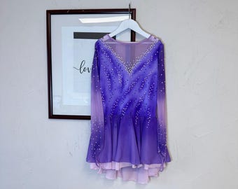 Purple Long Sleeve Competition/test Skating Dress - Etsy