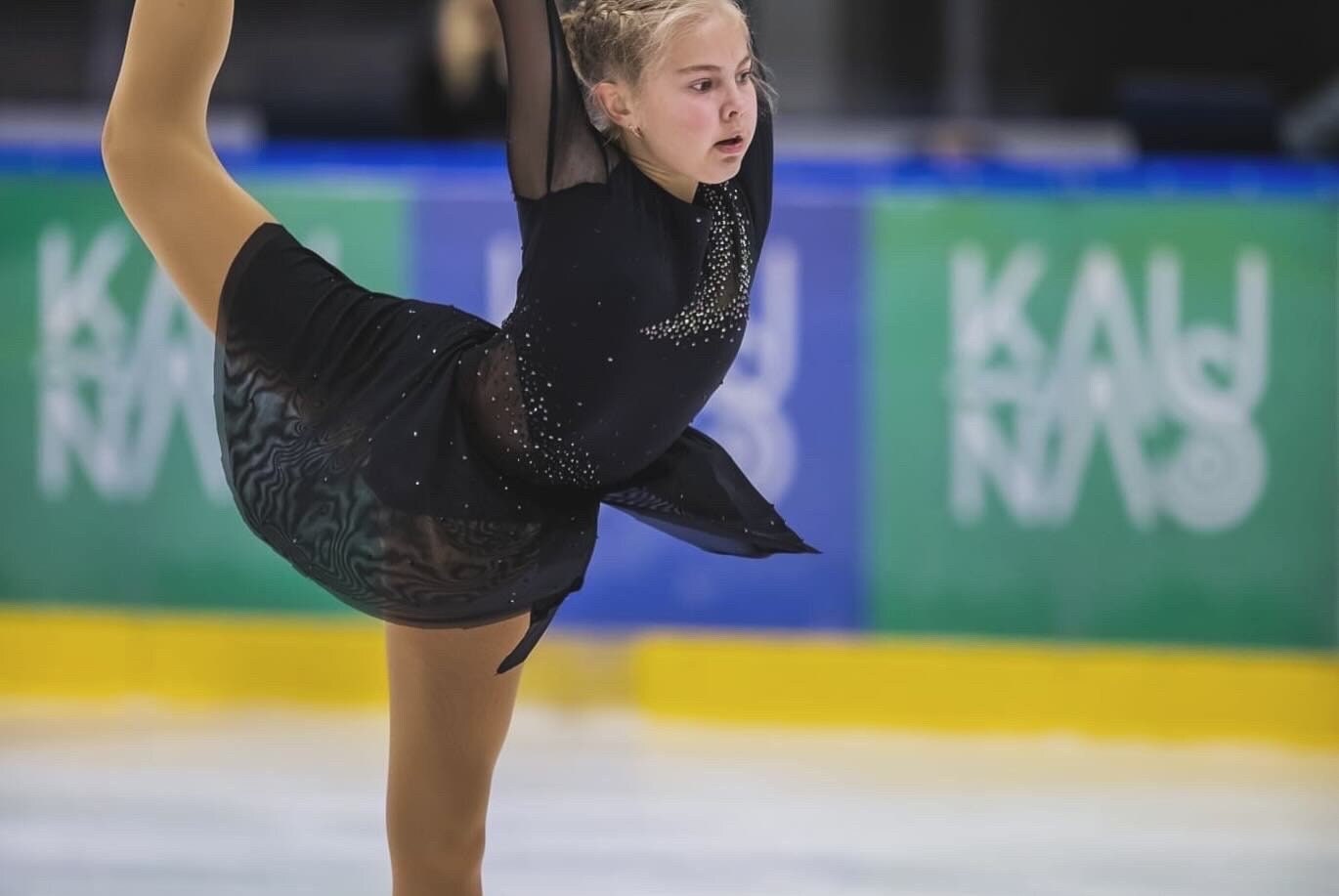 Figure Skating Dress Women's Ice Skating Dress Spandex Sports Practice Competition Skating Wear 5 Colors,Yellow,14Years