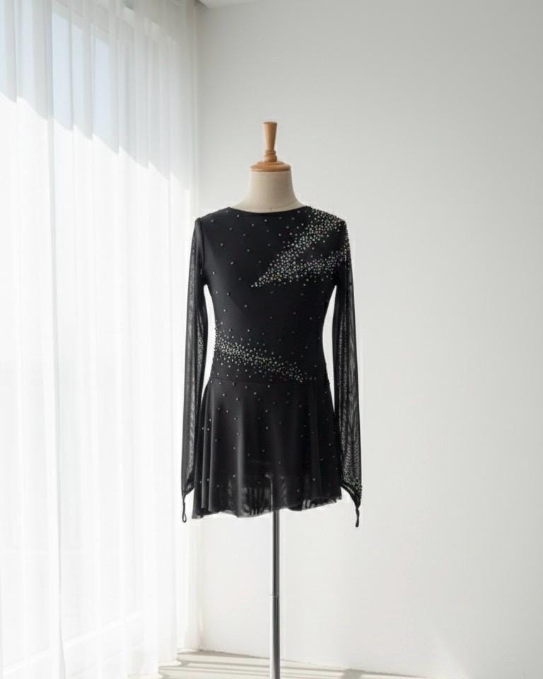Black Figure Skating Dress  Custom Competition Dress - Etsy