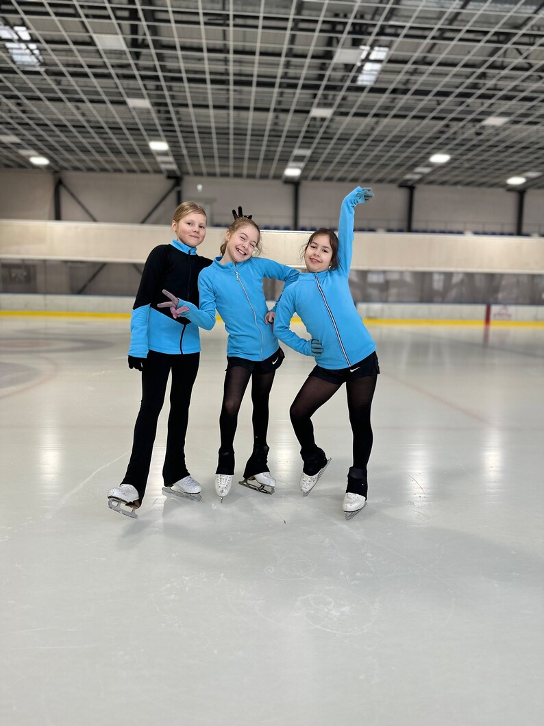 Black With Blue Details Skating Set. Ice Skating Training Outfit, - Etsy