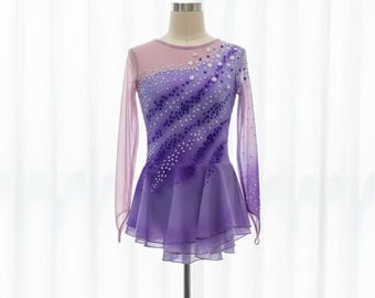 Ombre Figure Skating Dress: Custom  Purple Ice Costume for Competitions  Performances dress