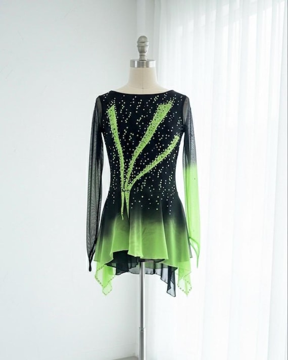 dark green figure skating dress LIUHUO Figure Skating Costume BD8982