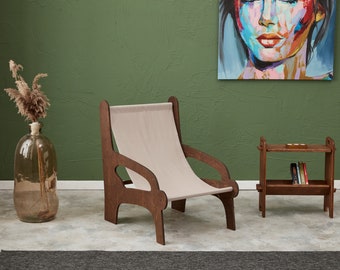 AESTHETIC DESIGN CHAIR, Natural Walnut Chair, Living Room Chair, Indoor Decorative Chair, Outdoor Chair, Wide Back Chair