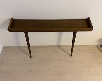Handgemaakte smalle grenenhouten consoletafel, haltafel