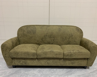 Personalization Dollhouse Miniature Vintage Flannel Couch, 1:6 Scale Handmade Three Seat Mini Sofa, Doll furniture, High quality model sofa.