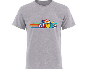 Orionride Short Sleeves Color Bar Cycling Bike T-Shirt
