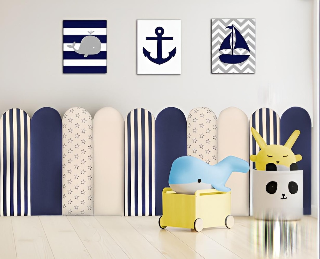 Colorful Upholstered Wall Panels, Children's Room Wall Panel, Children ...