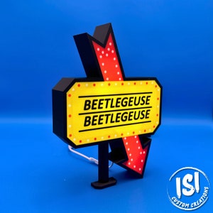 Beetlejuice Arrow Sign Light Box