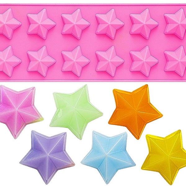 NEW! Star Shaped Silicone Mold Non-Stick 5-Point Star Fondant Mould Chocolate Candy Ice Cube Cake Decorations