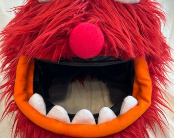 NEW! Red Creature Motorcycle Helmet Cover One Size Fits Most Handmade Red Mammal Animal Helmet Cover NEW! Red Creature Motorcycle Helmet Cover One Size Fits Most Handmade Red Mammal Animal Helmet Cover