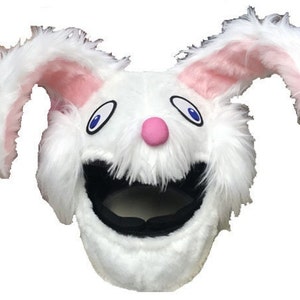 NEU! Bunny Kaninchen Motorradhelm Cover Handgemachte Einheitsgröße Passend für die meisten Osterhasen Helm Cover