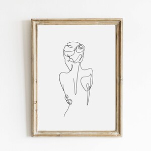 Frau Line Art | Weibliche Line Art | Druckbare Line Art | Abstrakte Körper Linienkunst