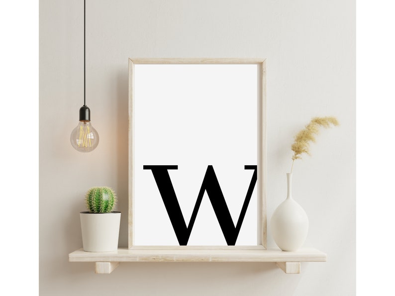 Printable Wall Art Letters Poster Alphabet Typography Print Wall Art