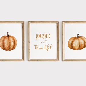 Watercolor Pumpkin Print: Halloween Fall Wall Art (Digital Download)