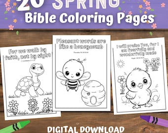 20 Spring Bible Verse Coloring Pages