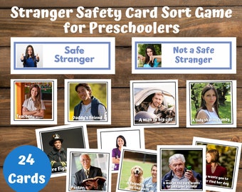 Stranger Safety Card Sort Game for Preschoolers