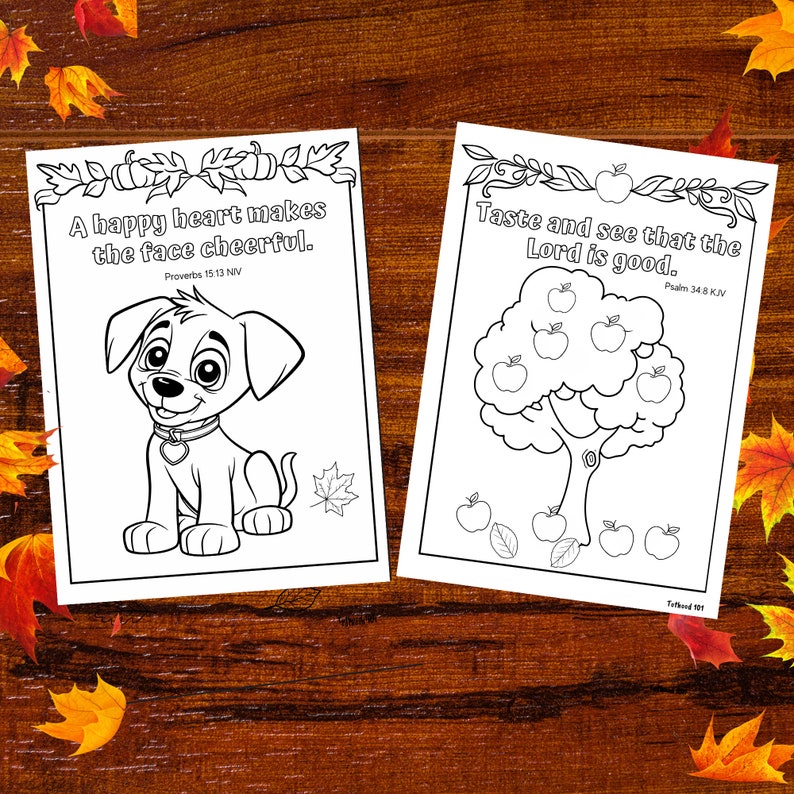 20 Fall Bible Verse Coloring Pages, Preschool Coloring, Bible Verse