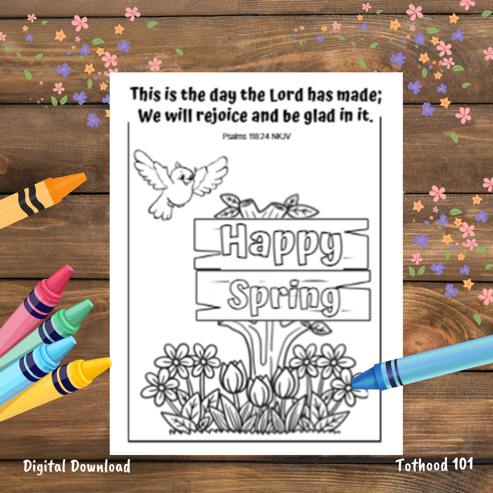 20 Spring Bible Verse Coloring Pages, Homeschool Preschool, Sunday ...
