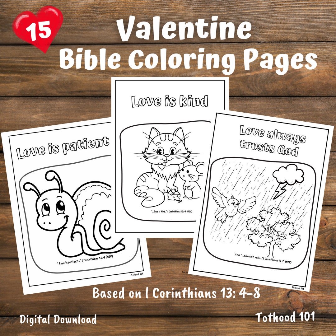 Valentines Bible Coloring Pages for Preschoolers, Preschool Bible