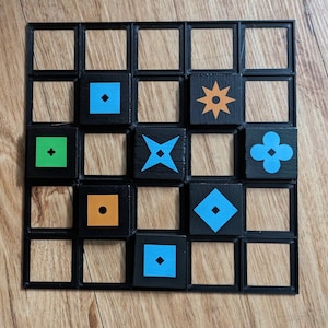 Qwirkle Tile Grids | Tabletop Boardgame | Professional PLA Plus | Listing Is For Single Grid | Select Quantity Below