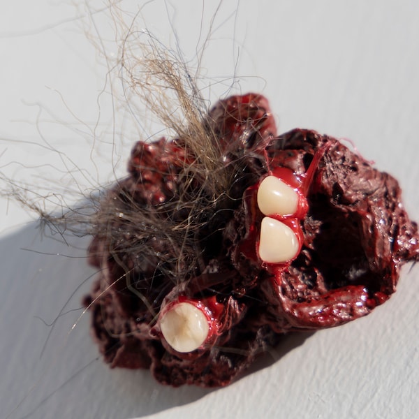 One Magnetic Teratoma - Bloody Tumor with hair and teeth you can stick to things for fun!