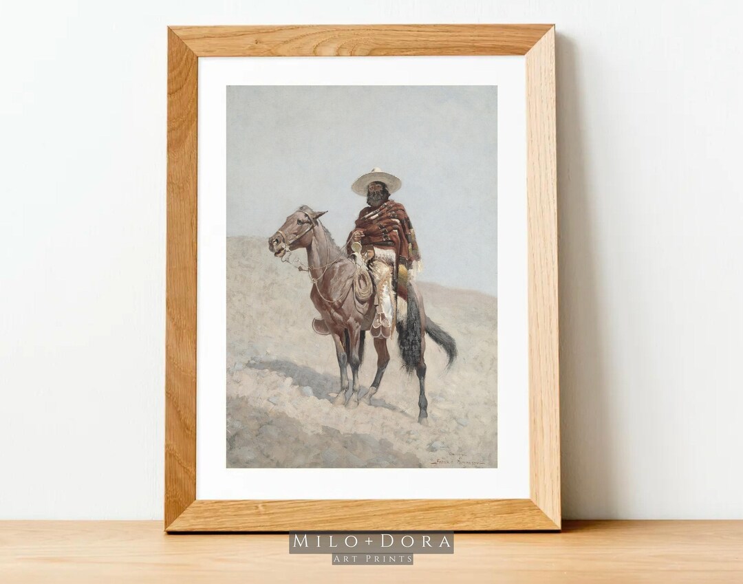 Vintage American Western Wall Art Print Cowboy Aesthetic Etsy