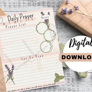Bibel tägliche Gebetsvorlage, Bibelvorlage Download, druckbare Bibelvorlage