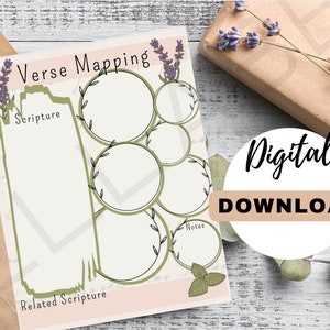 Bibel Vers Mapping Vorlage, Bibel Vorlage Download, druckbare Bibel Vorlage