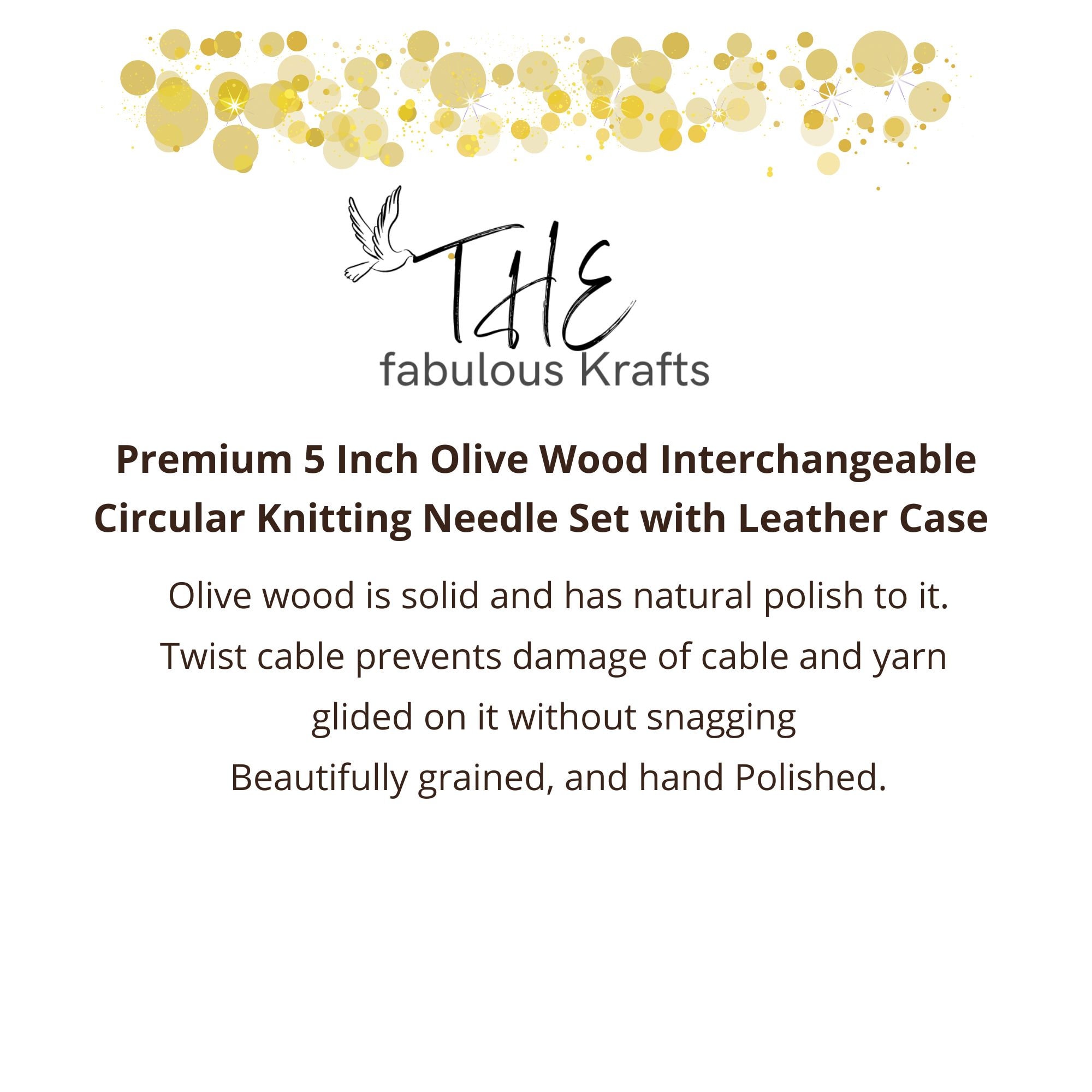 Premium 3.5 Inch Rosewood Interchangeable Circular Knitting Needle
