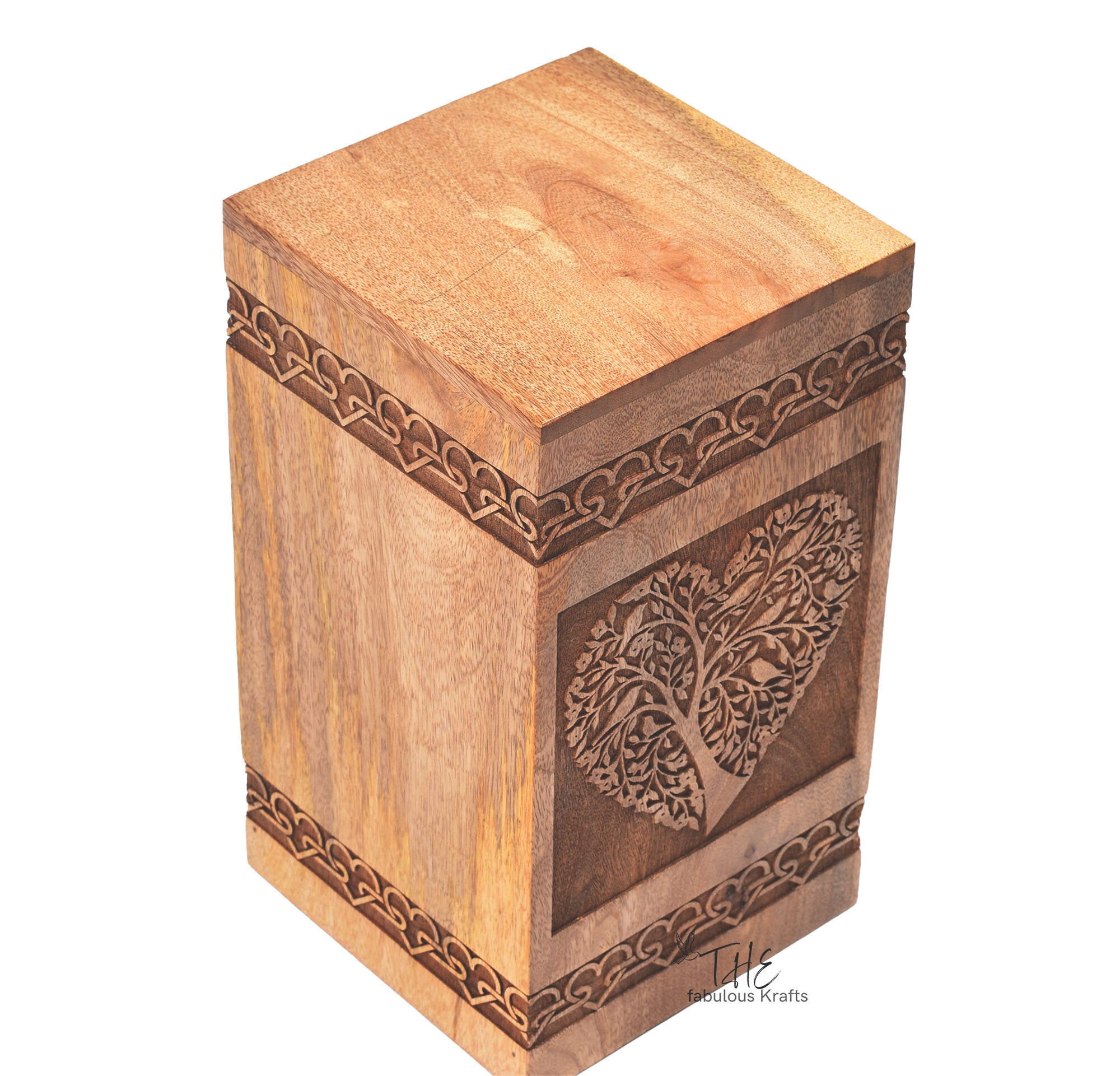 Mango Wood Urn for Human Ashes Tree of Life Wooden Box Etsy