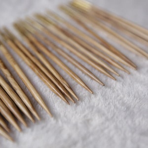 Juego de agujas de tejer intercambiables de madera de olivo / El mejor regalo para ella / Puntas largas y cortas / imagen 4